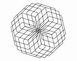 Ausmalbilder Hexagon Magma Ausmalbild Illusions Coloringhome sketch template