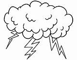 Coloring Pages Storm Cloudy Weather Drawing Kids Lighting Lightning Coloringpagesfortoddlers Sun Draw Sheets sketch template