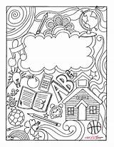 Cover Binder Printable Coloring Book Covers Color School Pages Back Fun Colouring Templates Student Caratulas Sheets Print Choose Board Books sketch template