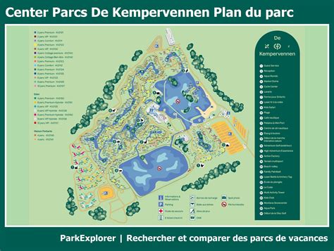 le plan de center parcs de kempervennen parkexplorer