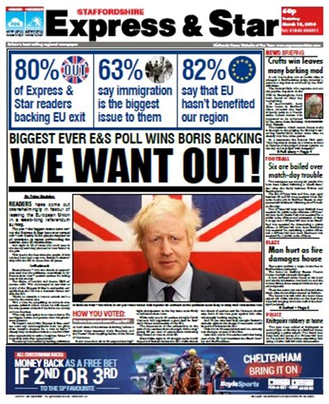 express star readers  vote  brexit journalism news  holdthefrontpage