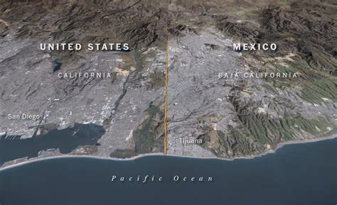 mexico border  interactive    barriers  divide   countries