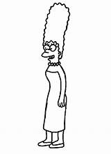 Simpsons Marge Homer Coloriage Disappointed Disimpan Dari Visitar sketch template