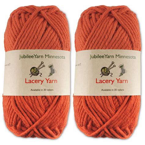 bulky weight lacery yarn   skeins  cotton burnt orange