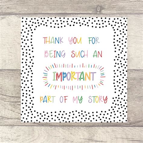 important part   story card etsy