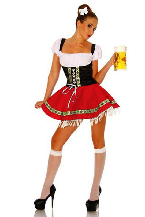 oktoberfest beer maid serving wench fancy dress costume costumes au