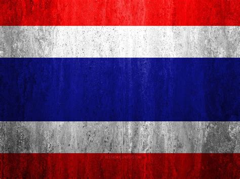 flag of thailand 4k stone background grunge flag asia