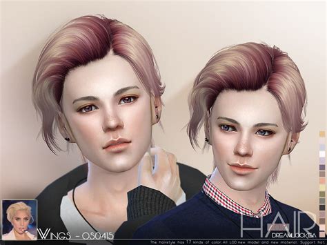 The Sims Resource Wings Os0415 Hair ~ Sims 4 Hairs