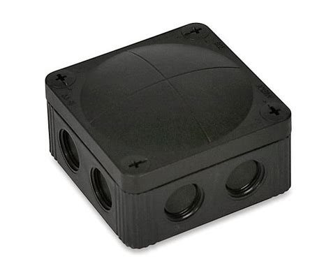 lob ip black junction box weatherproof square outdoor junction box   cable entries