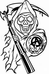 Anarchy Dragoart Reaper Printout Grim Samcro Sketchite sketch template