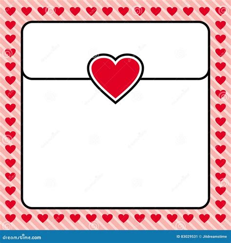 frame border red heart stock vector illustration  mother