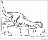 Coloring Plateosaurus Kaprosuchus Dinosaur sketch template