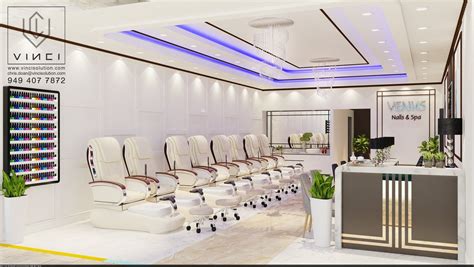 nail spas lounges vinci solution  salon interior design nail