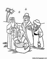 Coloring Three Pages Wise Men Jesus Printable Christmas Mary Colouring sketch template