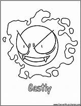 Pokemon Gastly Coloring Pages Haunter Ghost Gengar Template Printable Colouring Color Drawing Kids Sketch Fun Print Shuppet Getcolorings Choose Board sketch template