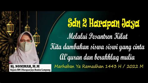 Pembukaan Pesantren Kilat Ramadhan 1443 H 2022 M Youtube
