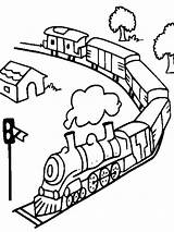 Coloring Pages Train Printable Trains Print Set Kids sketch template