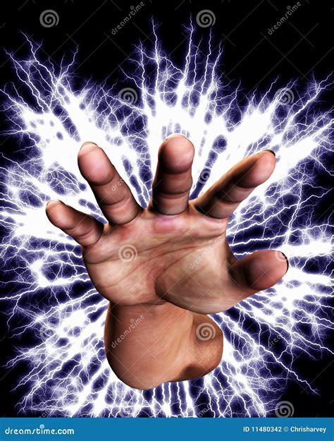 electric hand stock illustration illustration  fingers