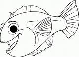 Coloring Fish Printable Rainbow Kids Pages Popular sketch template