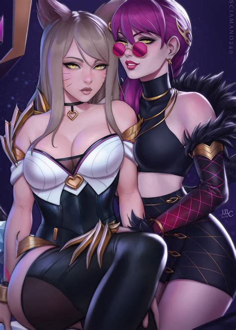 Ahri And Nidalee League Of Legends Drawn By Sciamano240 Sample