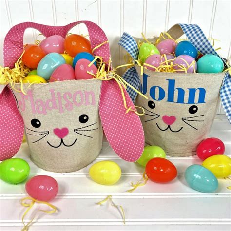 personalized easter bunny basket   freebiesdeals