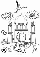 Islamic Ramadan Homeschooling Joining Dots Mewarnai Eid Islamischer Basteln Musulmans Musulman sketch template