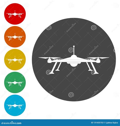 drone icon drone sign stock vector illustration  flat