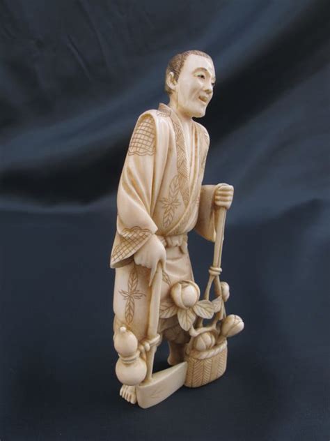 okimono ivoor japan meiji periode   catawiki