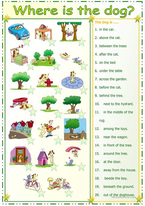 matching preposition worksheets  kindergarten leftwings