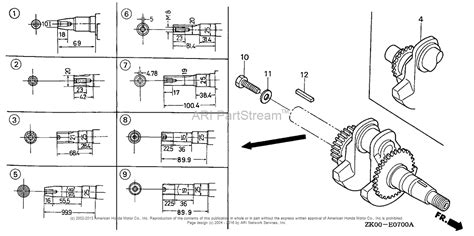honda engines gx sda engine jpn vin gcae  parts diagram  crankshaft