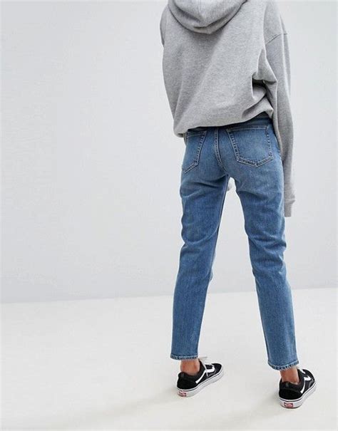 discover fashion  core wardrobe fashion  mom jeans asos normcore high waisted