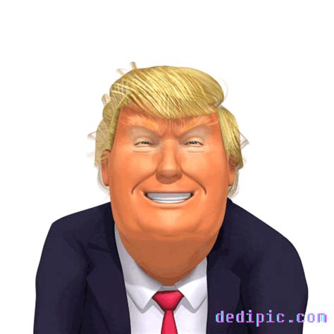 Trump Big Laugh 3d Caricature Animated  Dedipic