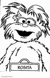 Sesame Street Coloring Pages Rosita Print Printable Look Other sketch template