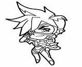 Overwatch Coloring Pages Tracer Spray Cute sketch template