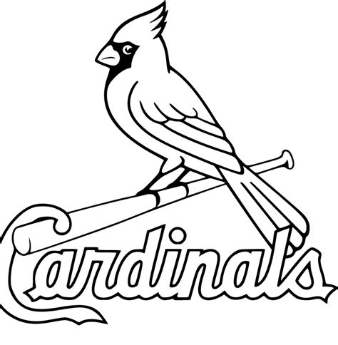 baseball coloring pages mlb logos cardinals baseball