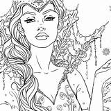Coloring Line Pages Getcolorings Snow Queen Adult sketch template