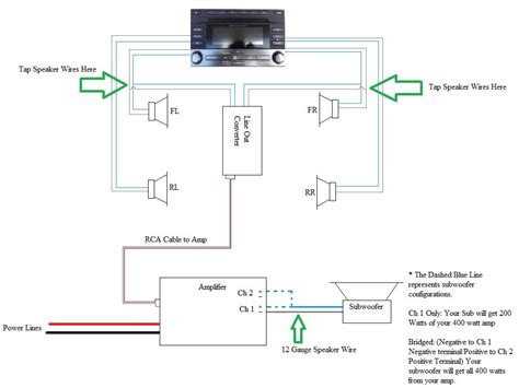 head unit subwoofer wiring diagram
