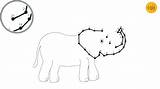 Puntos Elefante Unir Elefant Relier Dots Los éléphant Connect Game Kids sketch template