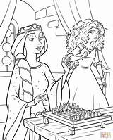 Merida Coloring Pages Elinor Princess Queen Drawing Brave Printable sketch template