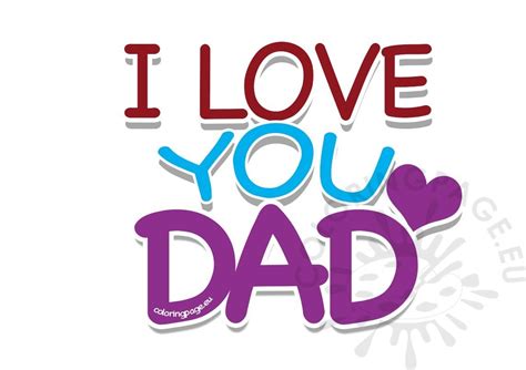fathers day  love  dad card coloring page