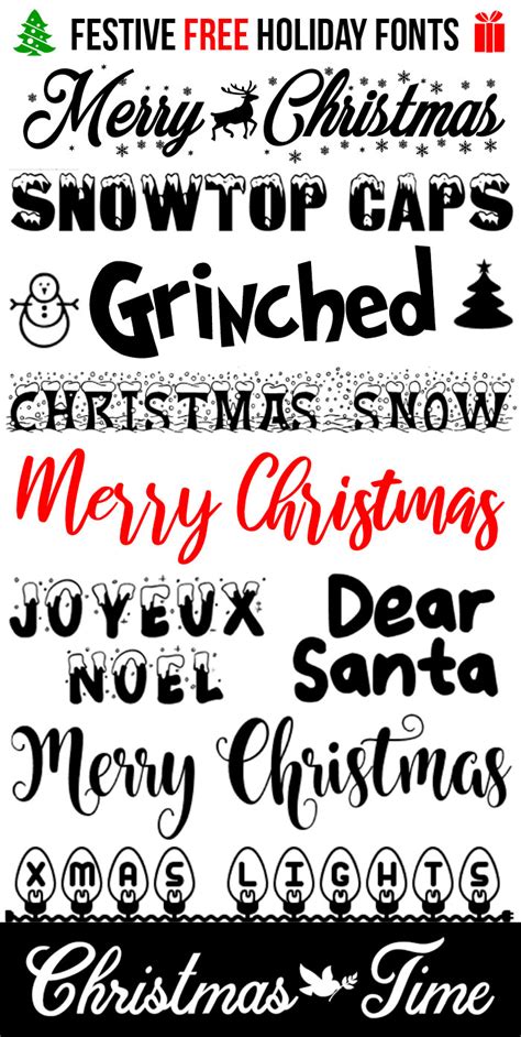 festive christmas fonts
