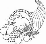 Cornucopia Thanksgiving Clip Clipart Line Harvest Fall Drawing October Cliparts Drawings Coloring Outline Pages Arts Painting Library Clipartfest Collection Lineart sketch template