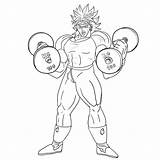 Broly Coloring Pages Lineart Drawing Trainer Printable Getdrawings Getcolorings Deviantart Color sketch template
