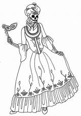 Coloring Pages Dead Muertos Los Masquerade Masks Skeleton Skull Skeletal Wenchkin Dia Colouring Yuccaflatsnm Sugar Princess Dias Skulls Yucca Flats sketch template