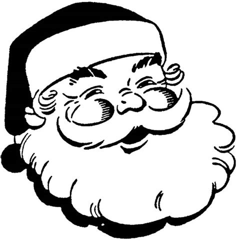 santa claus head coloring page coloring pages