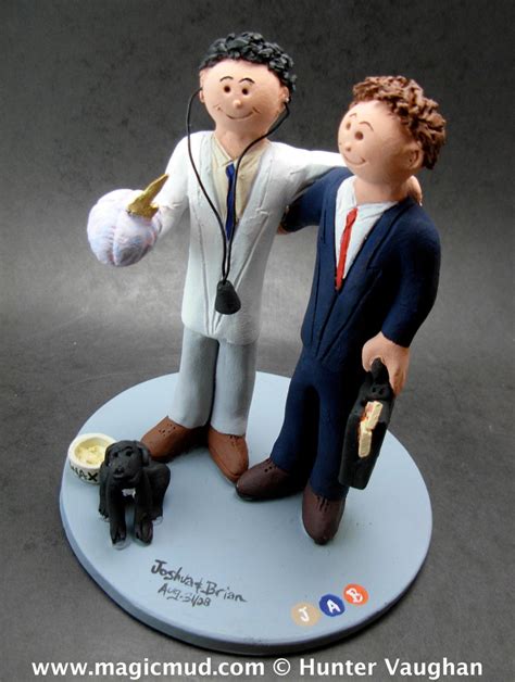 wedding cake topper for two gay grooms same sex wedding cake topper