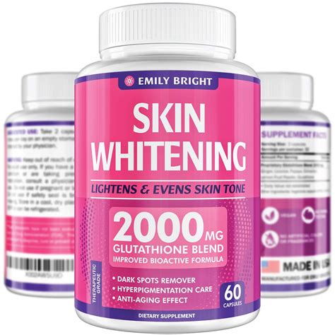 Emily Bright Glutathione Whitening Pills 2000mg Glutathione Better