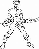 Wolverine Howlett Coloriage Superheroes Coloring4free Xmen sketch template