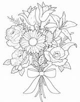 Intricate Pages Coloring Adults Flower Getcolorings Col sketch template