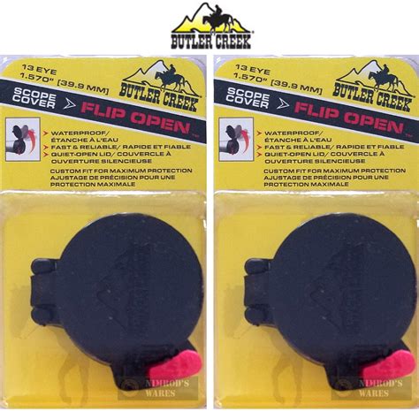 Butler Creek Flip Open Scope Cover 2 Pack Size 13 1 570 39 9mm Mo20130